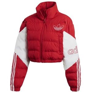 Adidas Cropped Women’s Puffer (Red)